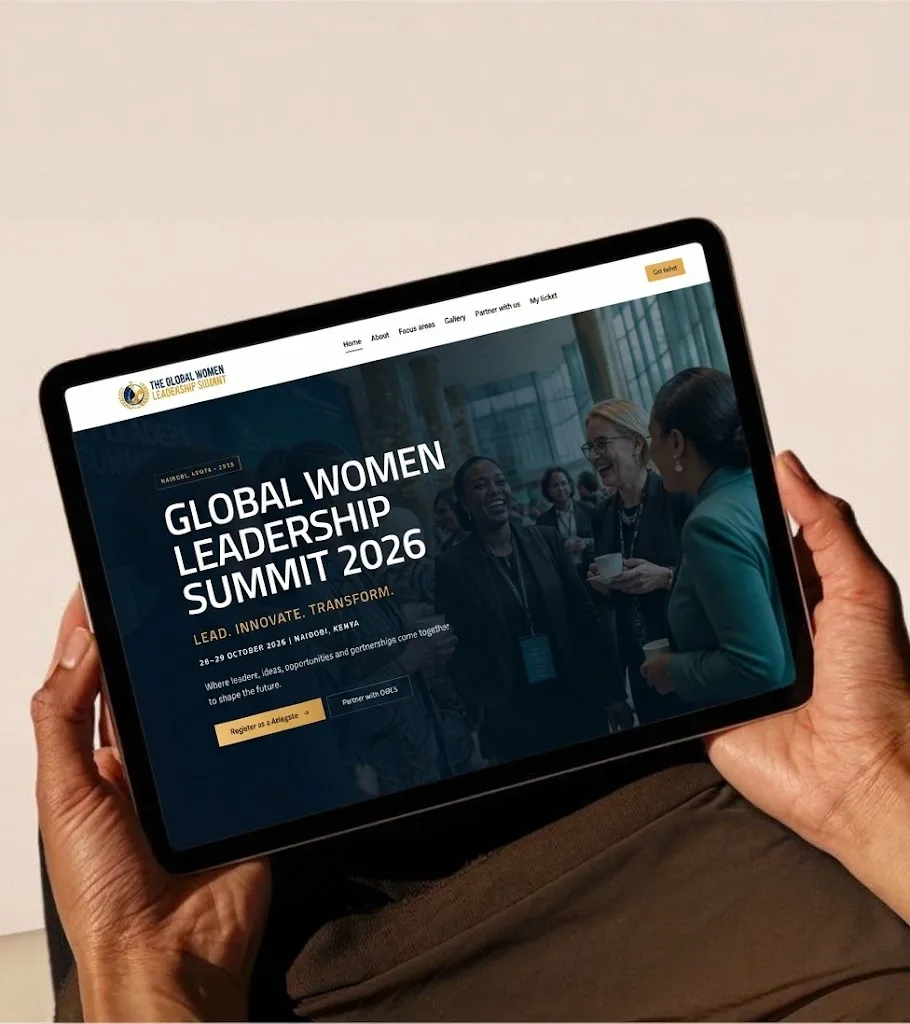 Global Women Leadership Summit event website and ticketing system built by Stanley N.