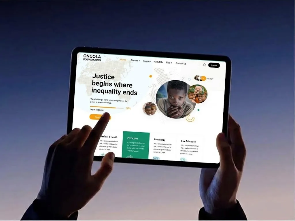 The Ongola Foundation WordPress non-profit website developed by Stanley N.